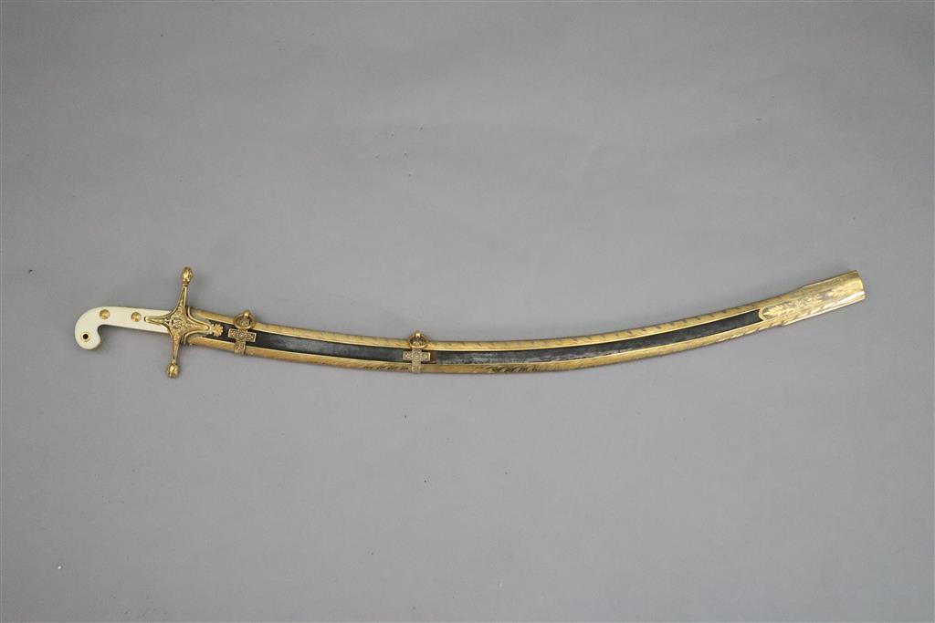 A Victorian 15th King Hussars Levy sword, by Prosser, overall length 36.5in.